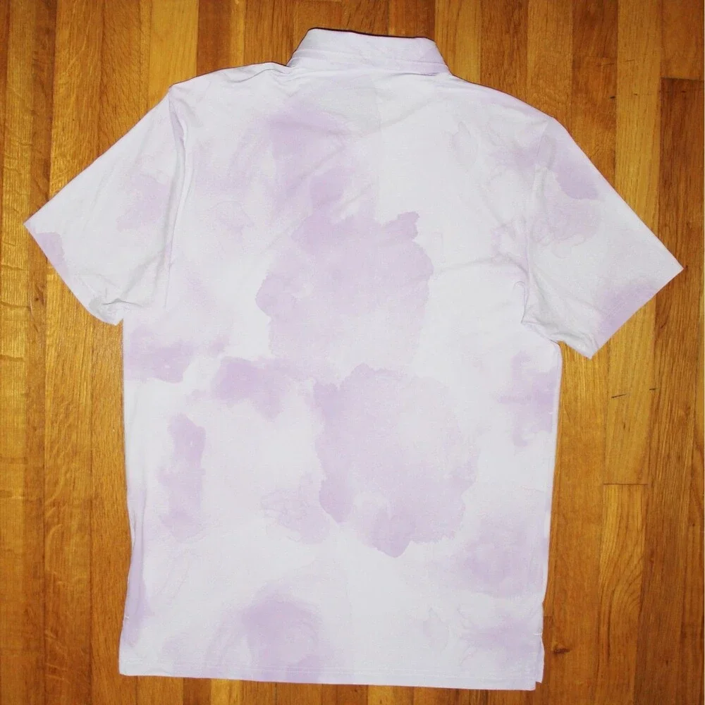 Adidas Cool Feeling Tour Print Ultimate365 Golf Polo Shirt Mens M Plum